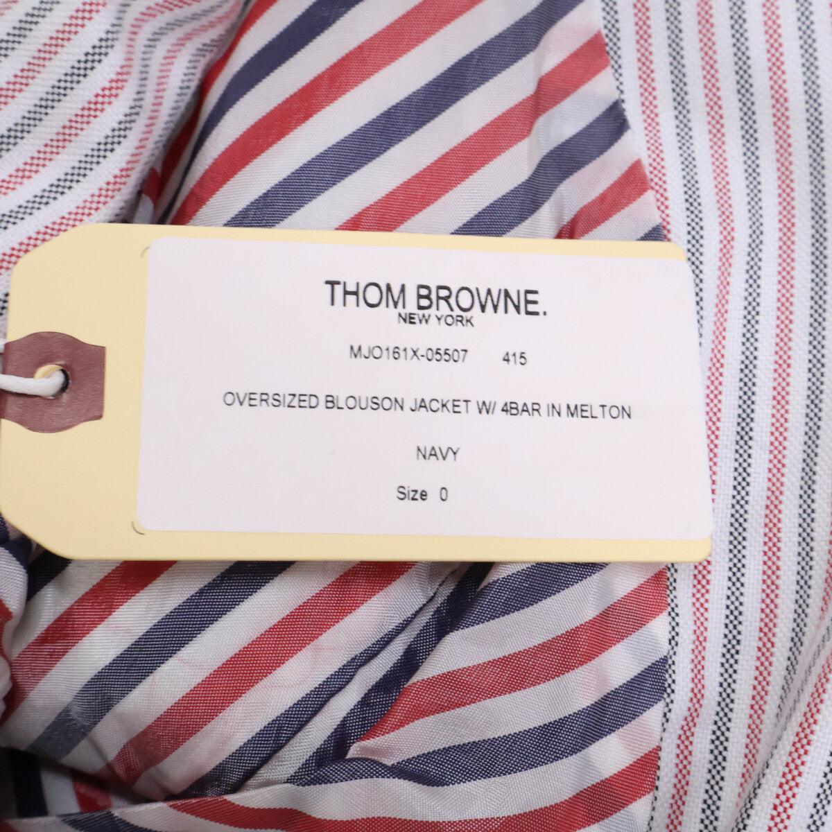 THOM BROWNE Melton Wool 4BAR Oversized Jacket