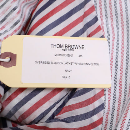 THOM BROWNE Melton Wool 4BAR Oversized Jacket