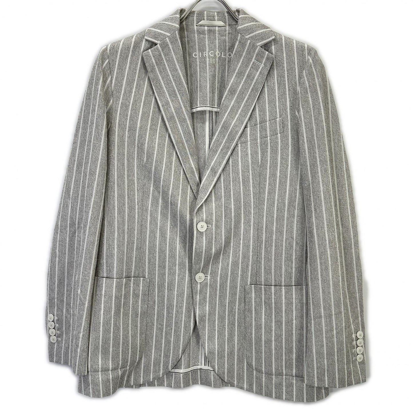 CIRCOLO1901 Cotton Linen 2B Jacket Gray Size 46