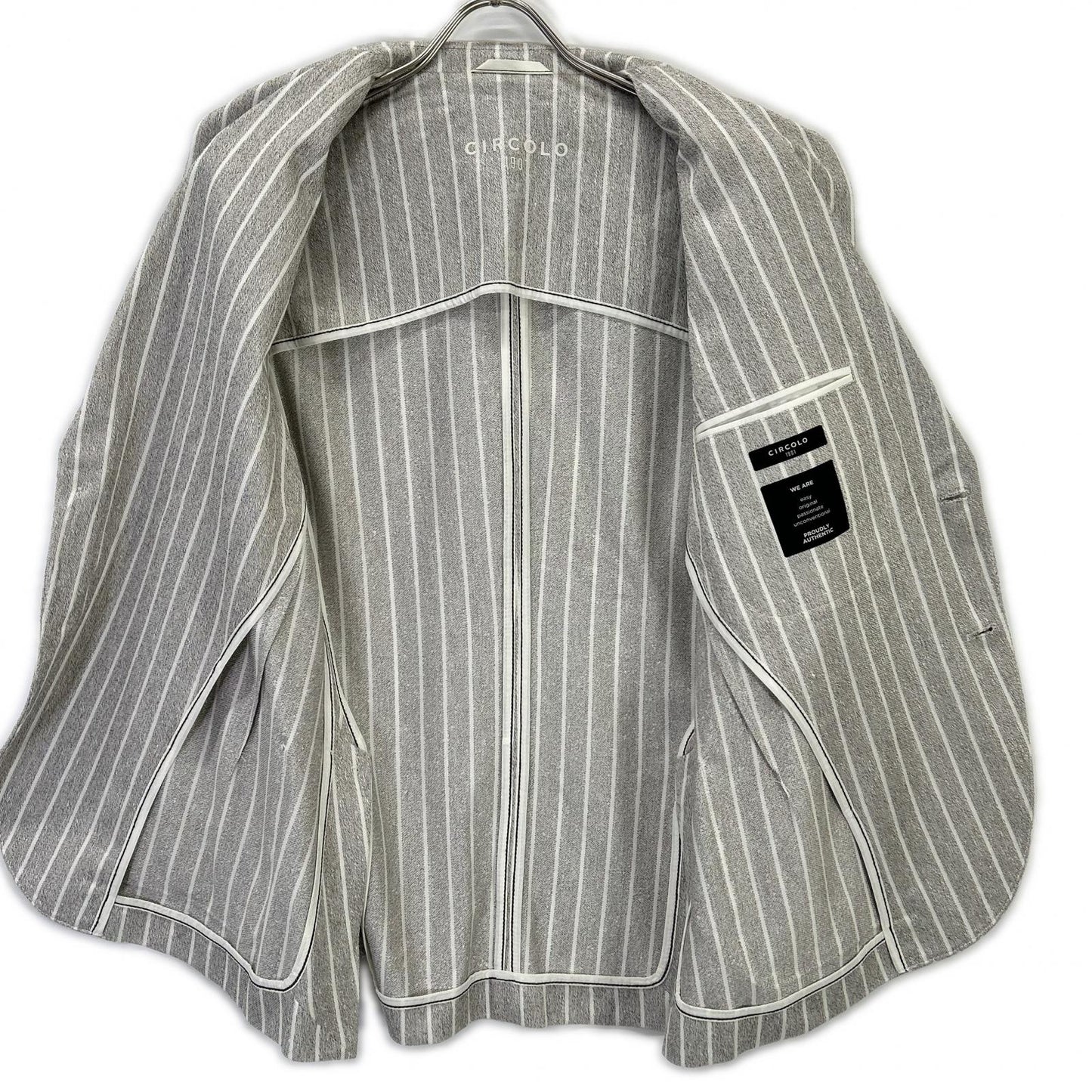 CIRCOLO1901 Cotton Linen 2B Jacket Gray Size 46