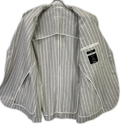 CIRCOLO1901 Cotton Linen 2B Jacket Gray Size 46