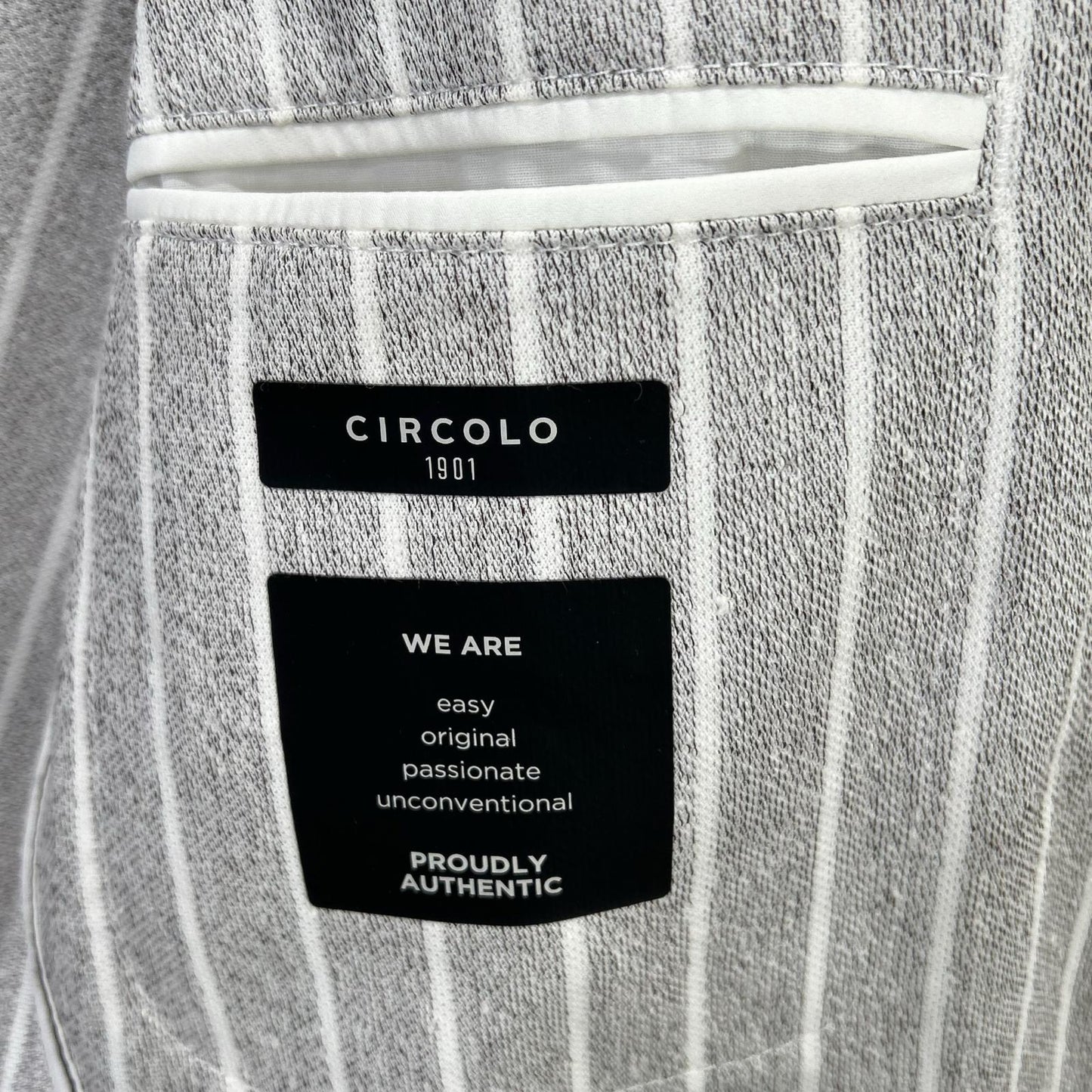 CIRCOLO1901 Cotton Linen 2B Jacket Gray Size 46