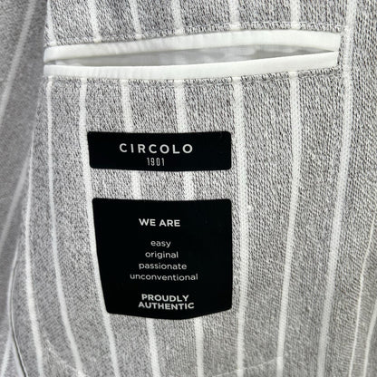 CIRCOLO1901 Cotton Linen 2B Jacket Gray Size 46