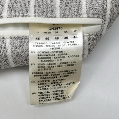 CIRCOLO1901 Cotton Linen 2B Jacket Gray Size 46