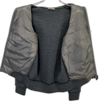 HERNO Water-Repellent Nylon Down Hooded Jacket Gray Size 46