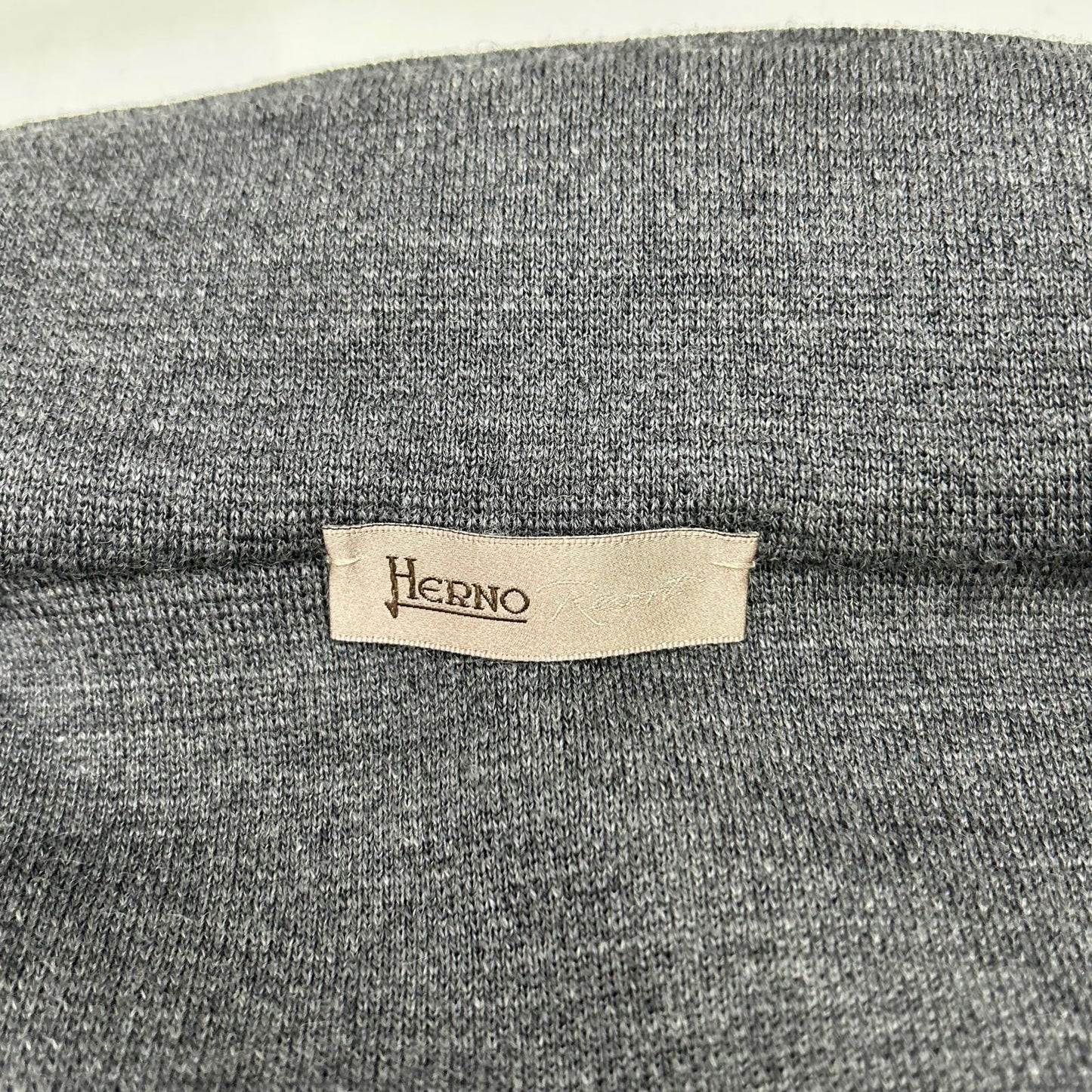 HERNO Water-Repellent Nylon Down Hooded Jacket Gray Size 46