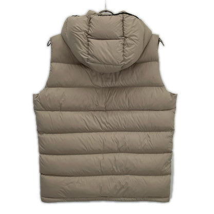 HERNO Water-Repellent Matte Nylon Hooded Vest Beige Size 48