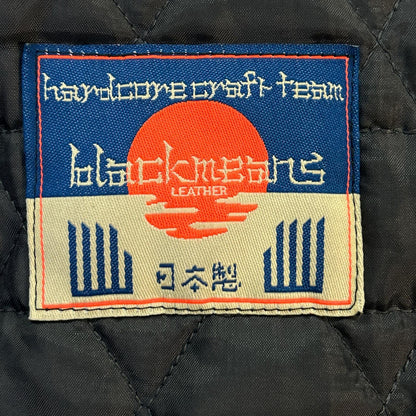 black means Distressed Leather Double Riders Jacket Size 6