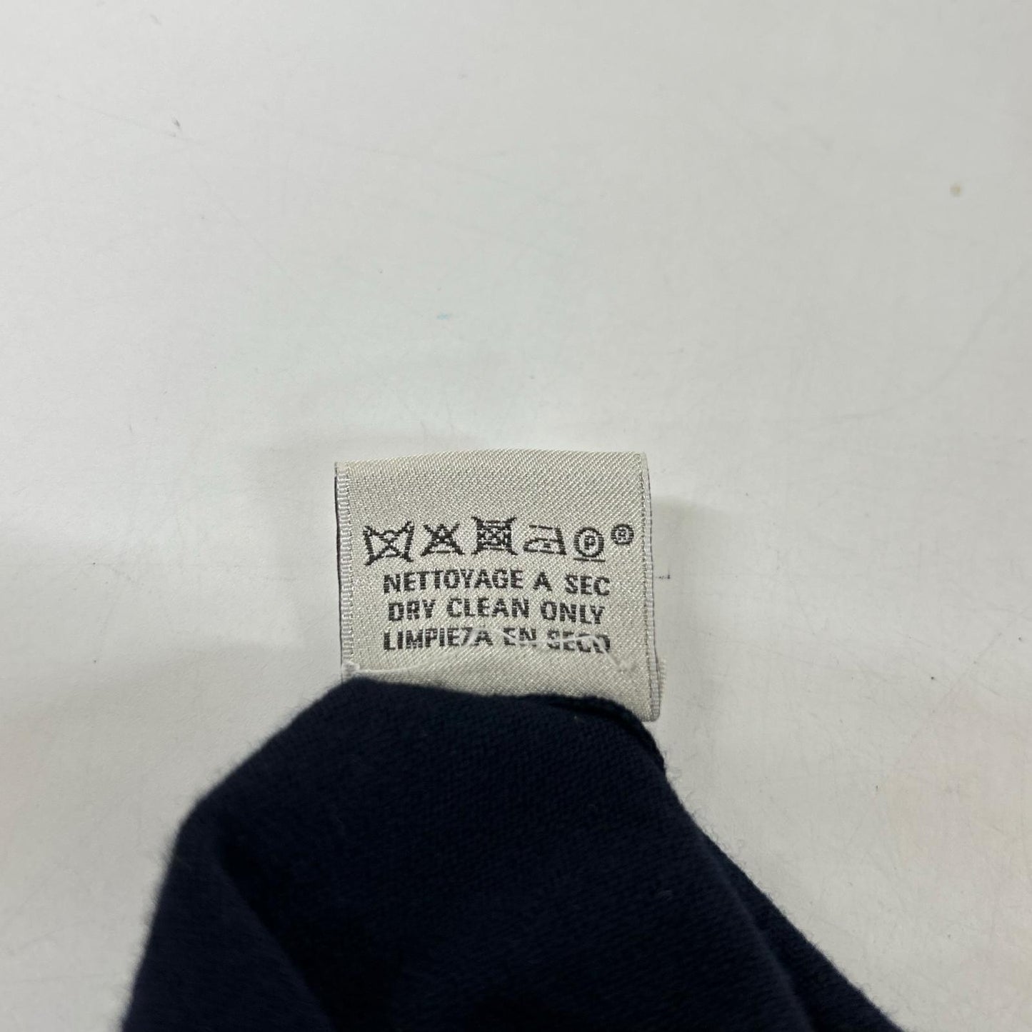 HERMES Robot Long Sleeve Wool Knit Polo Navy Size S