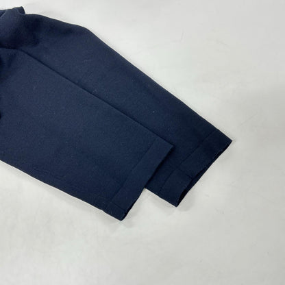 HERMES Robot Long Sleeve Wool Knit Polo Navy Size S