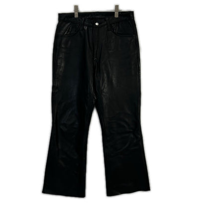 KADOYA Black Leather Pants Size 35