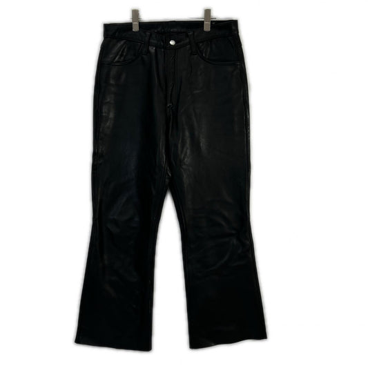 KADOYA Black Leather Pants Size 35
