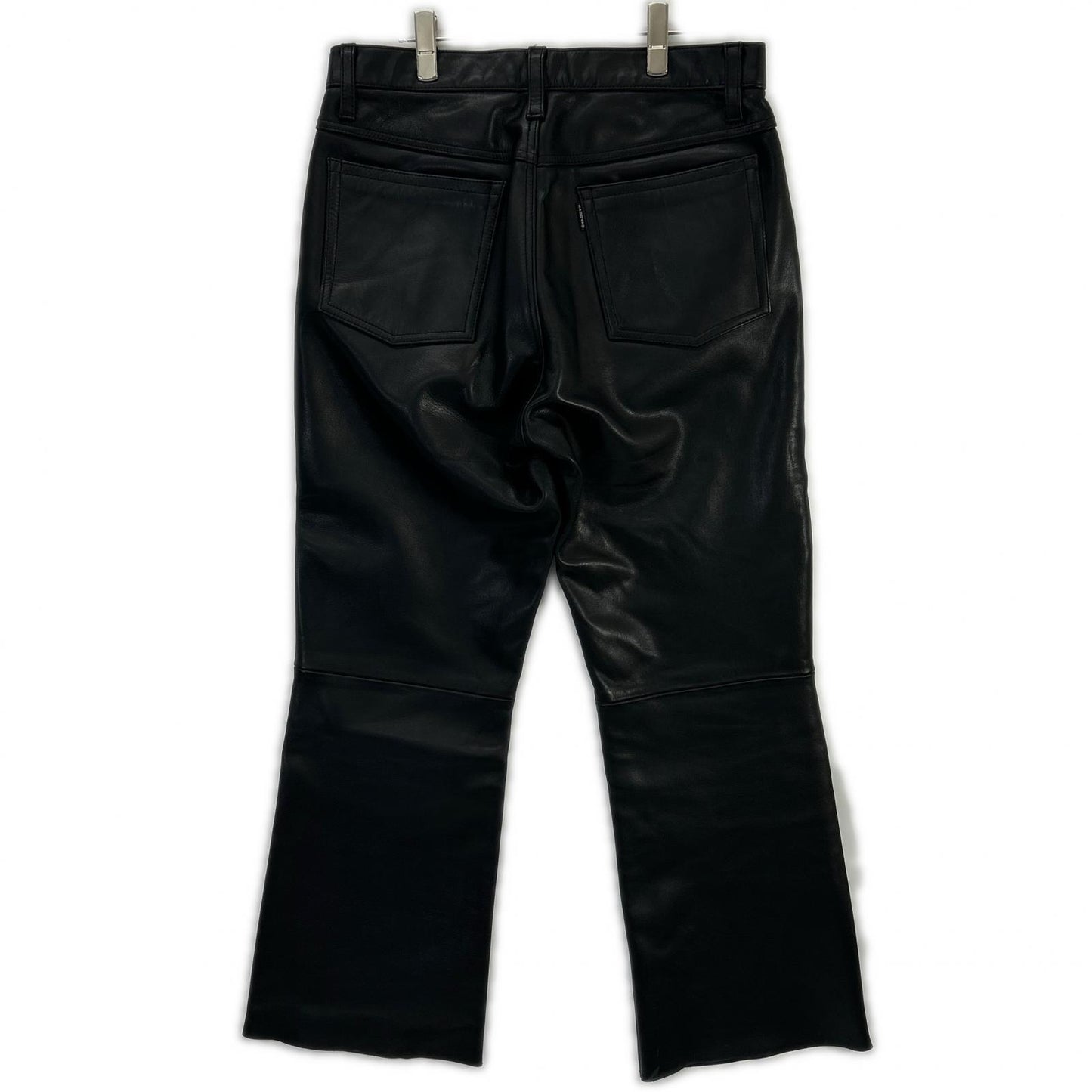 KADOYA Black Leather Pants Size 35