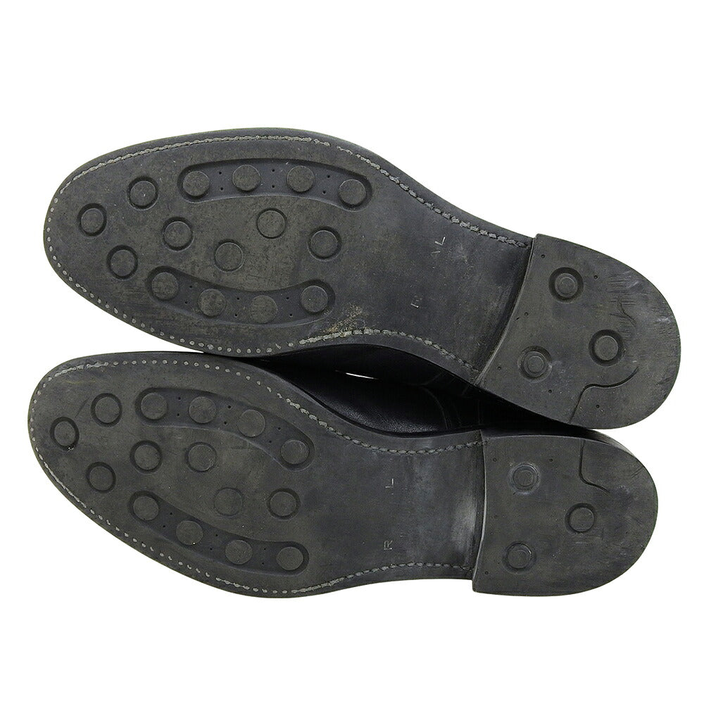 REGAL Black Leather U-Tip Sneakers
