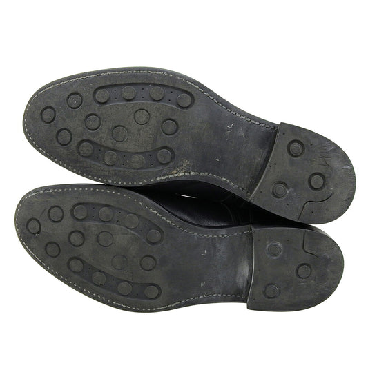 REGAL Black Leather U-Tip Sneakers