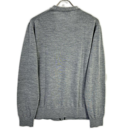 Lacoste Essential Merino Wool Cardigan Gray Size L