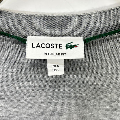 Lacoste Essential Merino Wool Cardigan Gray Size L