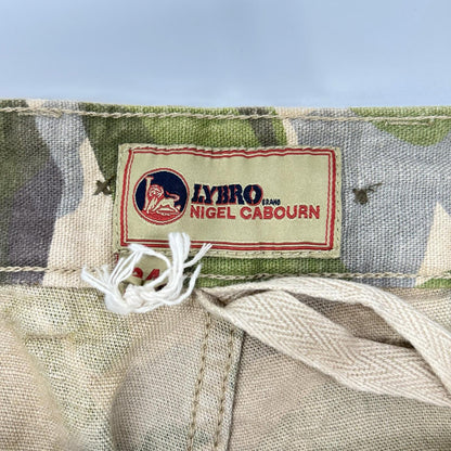 NIGEL CABOURN LYBRO Camo Linen Blend Cargo Pants Size 34