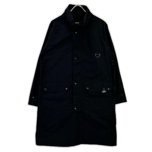 DIESEL A00029 Tech Poplin Cotton Coat Black Size S