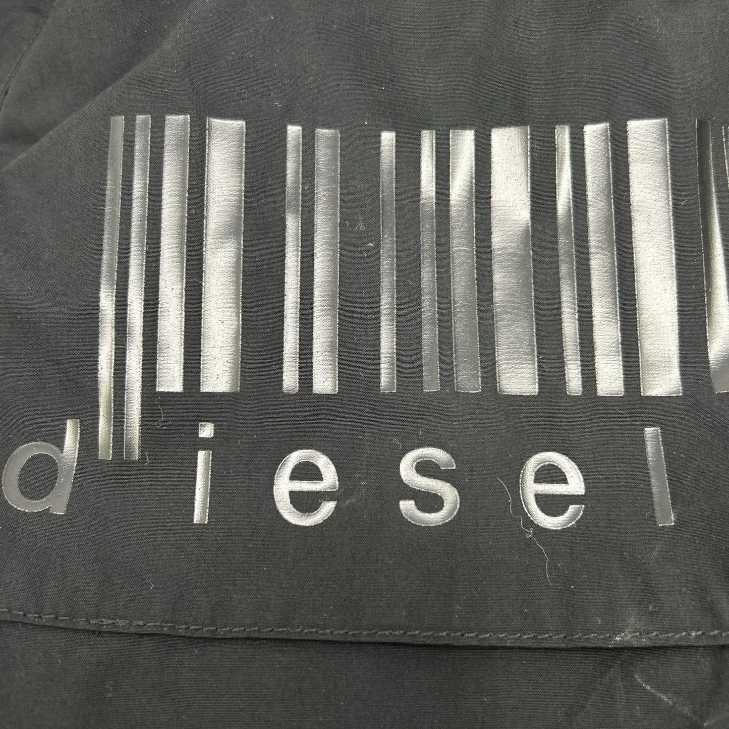 DIESEL A00029 Tech Poplin Cotton Coat Black Size S