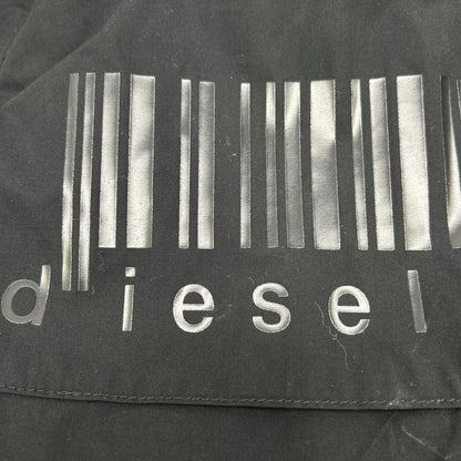DIESEL A00029 Tech Poplin Cotton Coat Black Size S