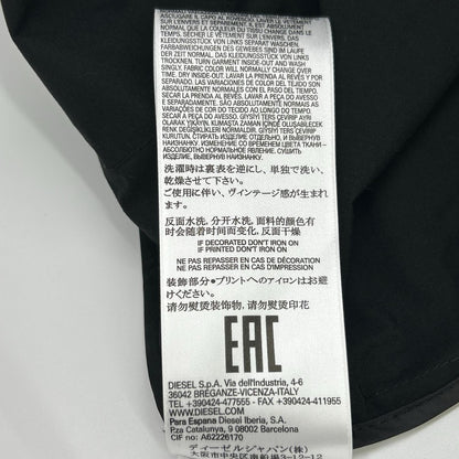 DIESEL A00029 Tech Poplin Cotton Coat Black Size S