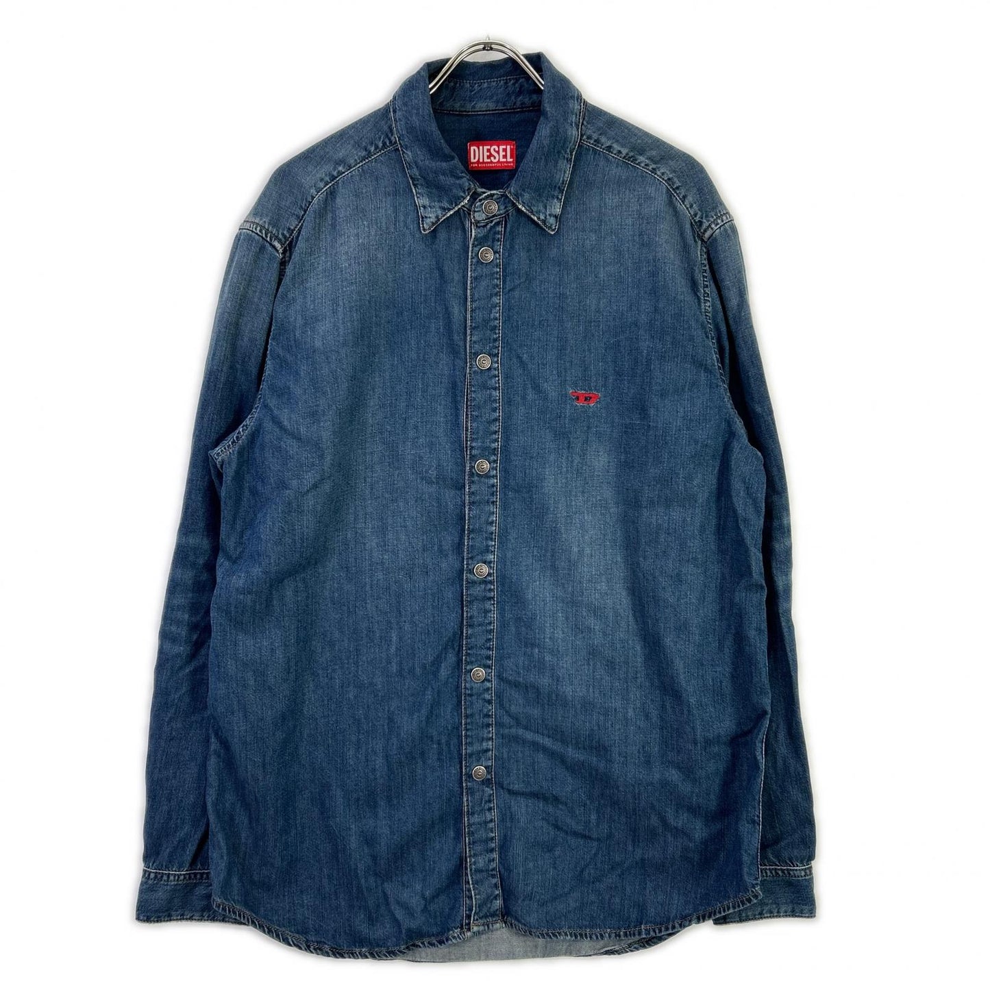 DIESEL A03534 D-SIMPLY Denim Shirt Blue Size M