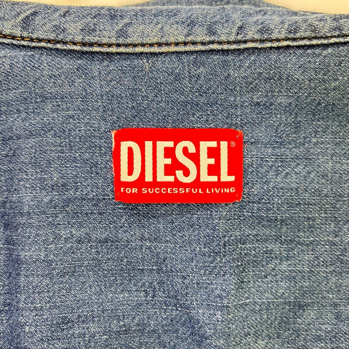 DIESEL A03534 D-SIMPLY Denim Shirt Blue Size M