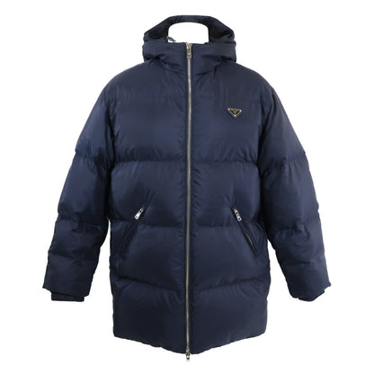 PRADA SGH073 Triangle Logo Down Jacket Navy Size S