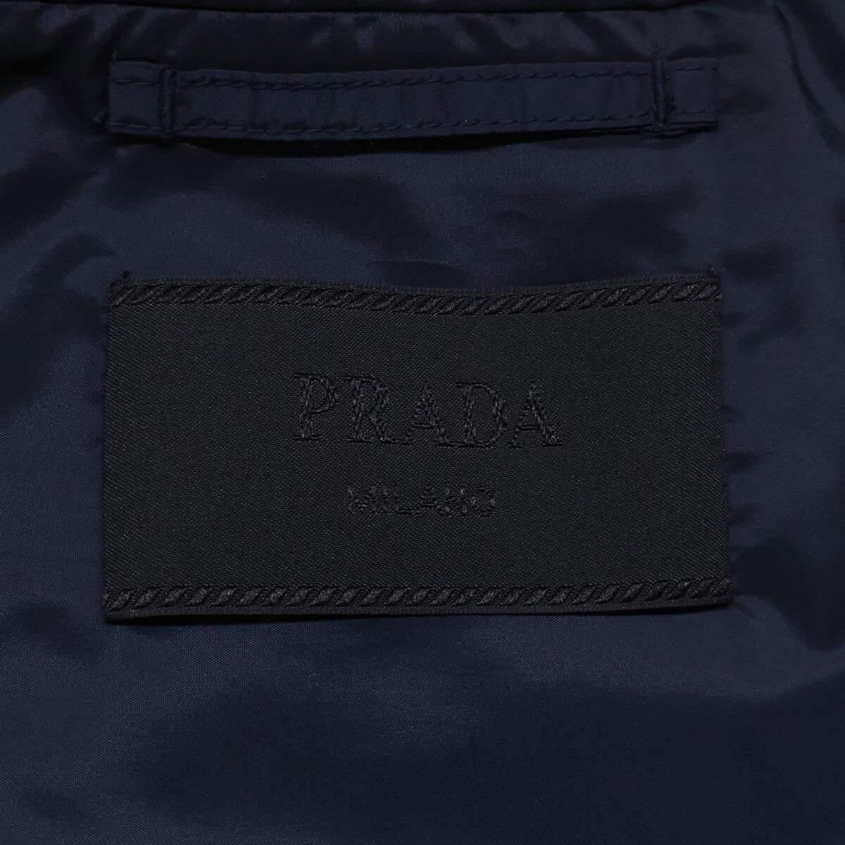 PRADA SGH073 Triangle Logo Down Jacket Navy Size S