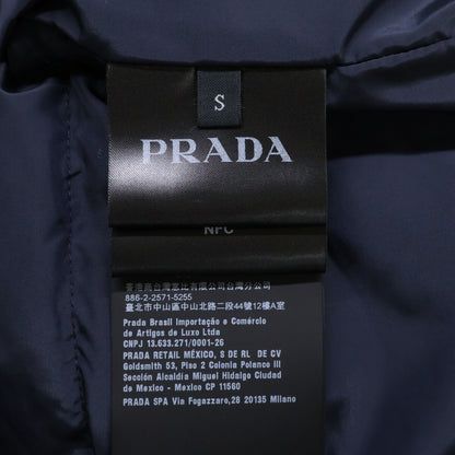 PRADA SGH073 Triangle Logo Down Jacket Navy Size S