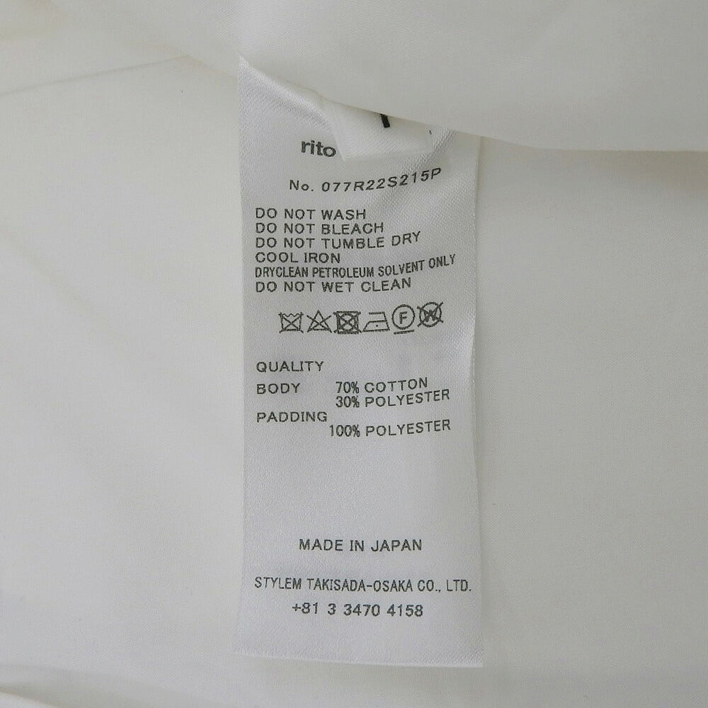 Rito structure R22S215P Padded Shorts White Size 1