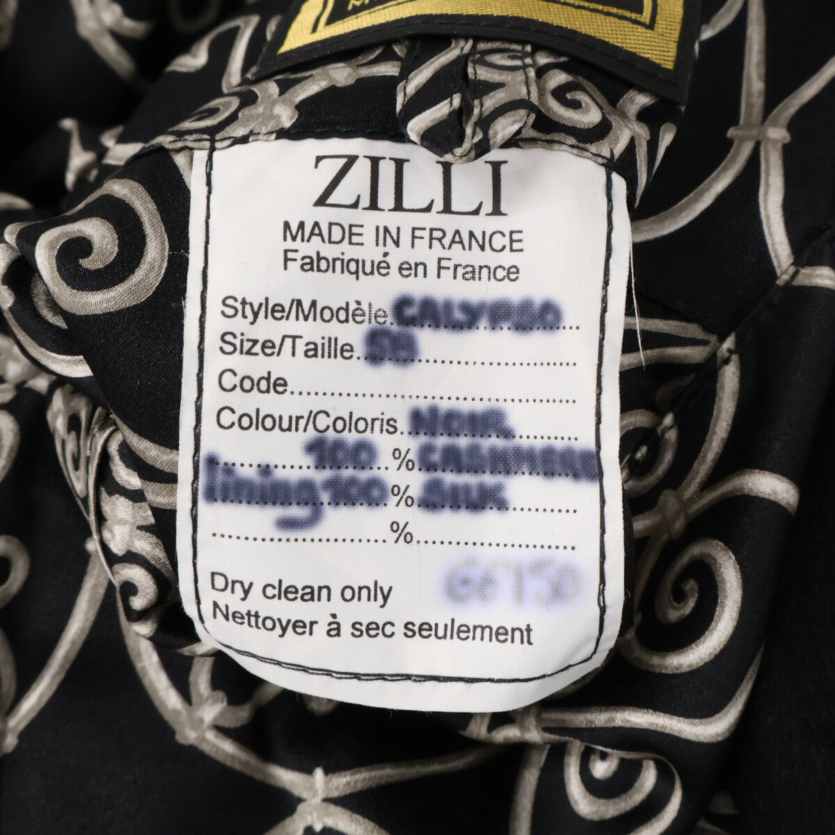 ZILLI Cashmere Leather Trim Zip Topcoat Black Coat Size 58