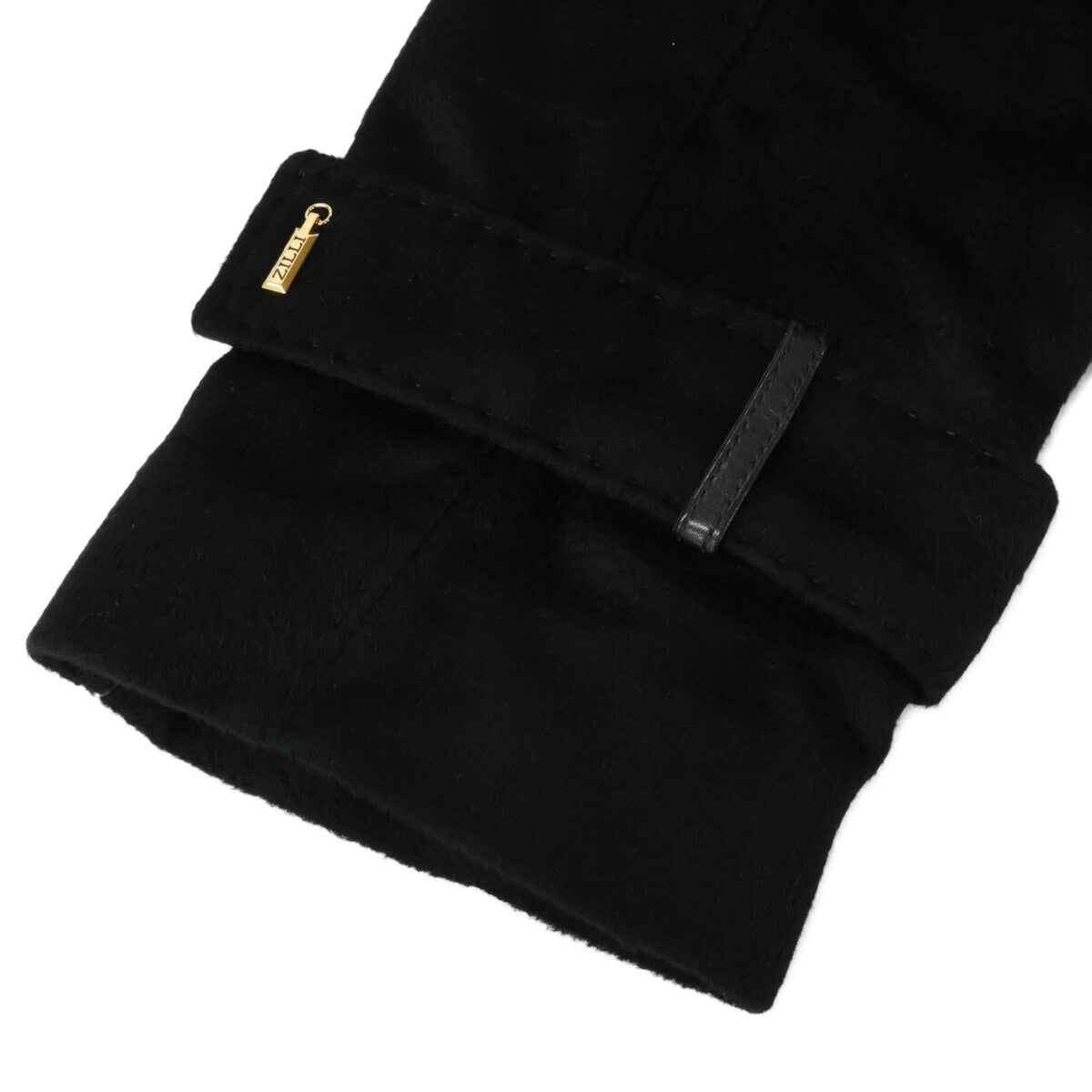 ZILLI Cashmere Leather Trim Zip Topcoat Black Coat Size 58