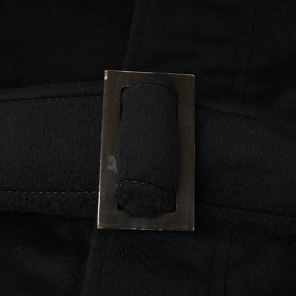 ZILLI Cashmere Leather Trim Zip Topcoat Black Coat Size 58