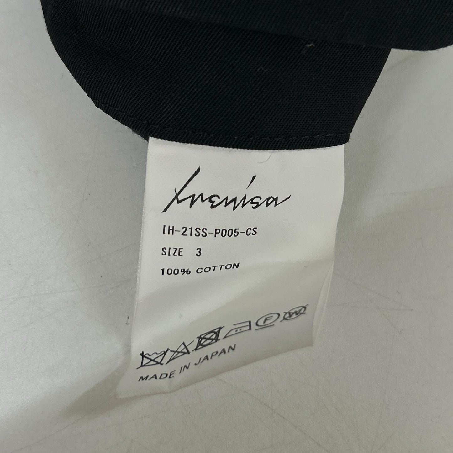 IRENISA 21SS IH-21SS-P005 Pleated Wide Pants Black Size 3