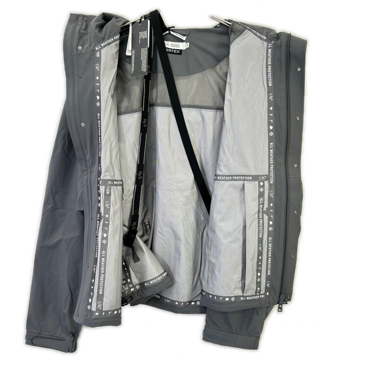 F/CE. Gray Pertex Waterproof Shell Jacket