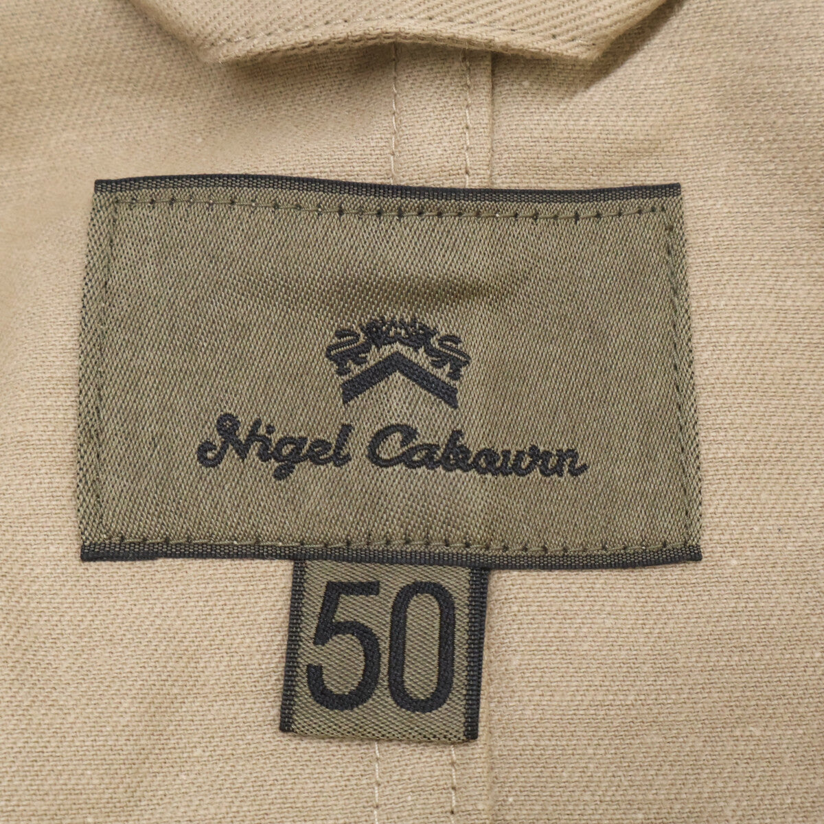 NIGEL CABOURN 8038-00-80006 Cotton Jacket Beige Size 50
