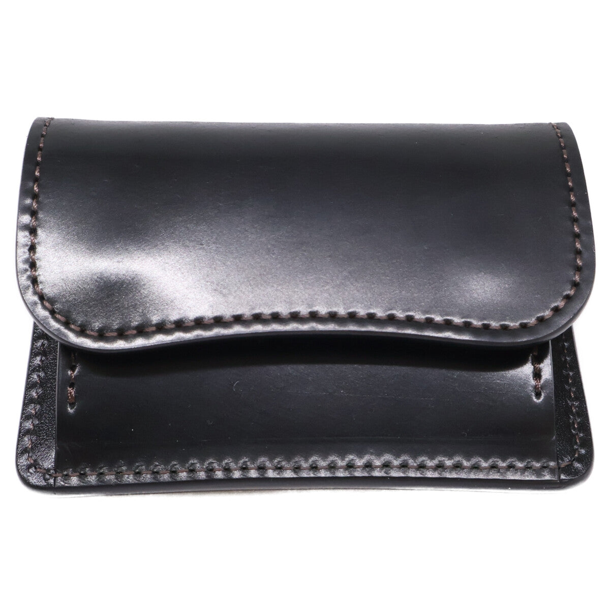 WILDSWANS TONGUE Cordovan Saddle Case Black Size ONE SIZE