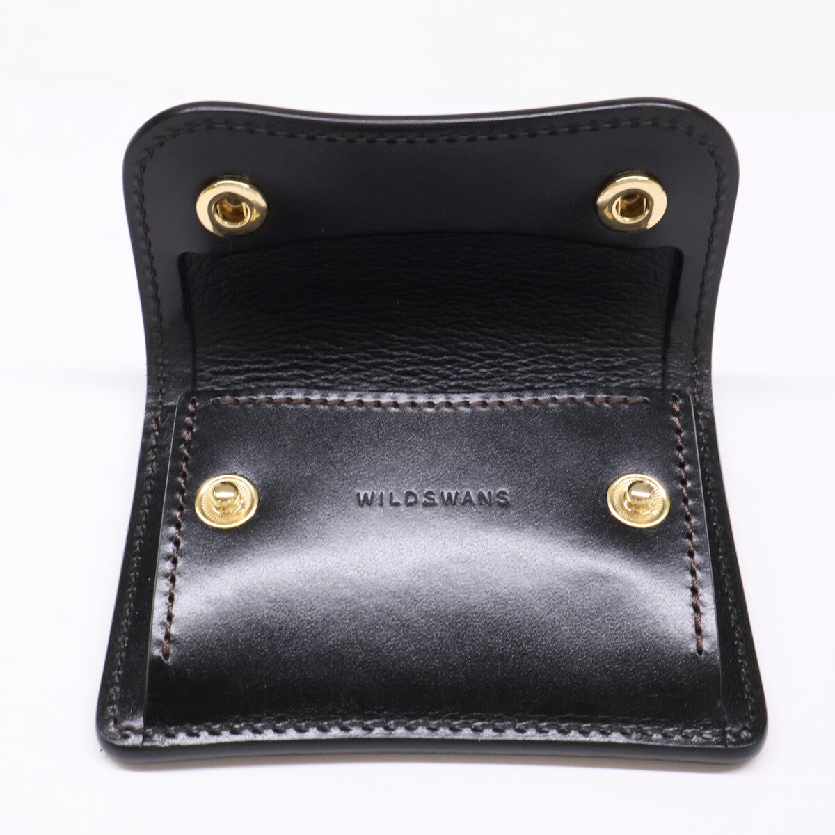 WILDSWANS TONGUE Saddle Pull-up Case Black Size ONE SIZE