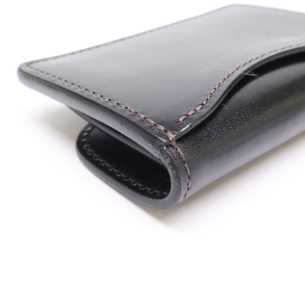 WILDSWANS TONGUE Saddle Pull-up Case Black Size ONE SIZE
