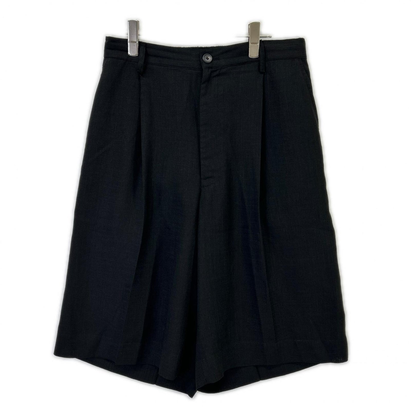 MAISON SPECIAL Black Triacetate Prime Wide Shorts Size 2