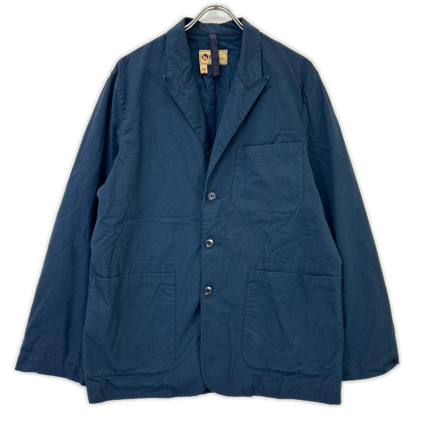 NIGEL CABOURN LYBRO Peak Blazer Cotton Jacket Navy Size 48