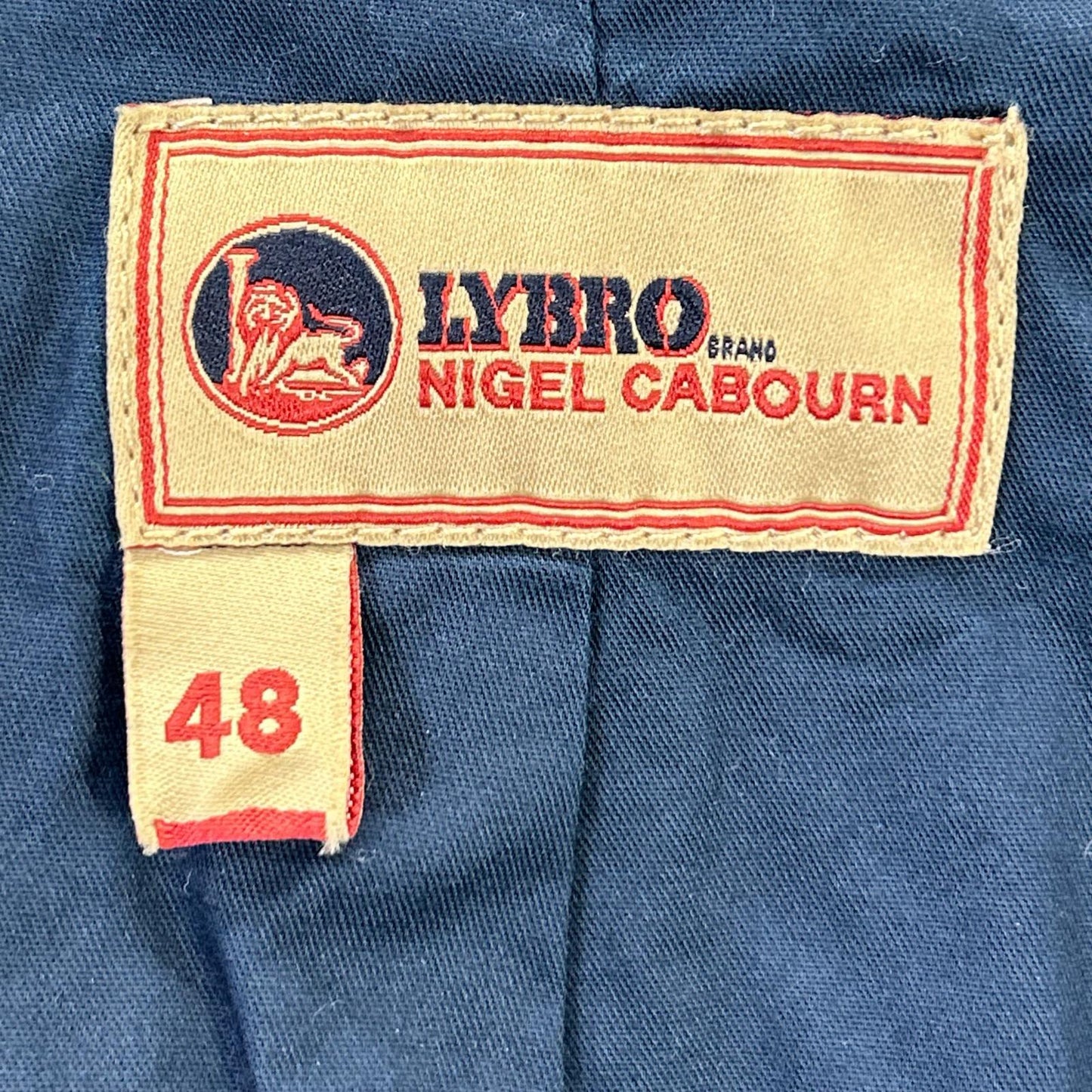 NIGEL CABOURN LYBRO Peak Blazer Cotton Jacket Navy Size 48