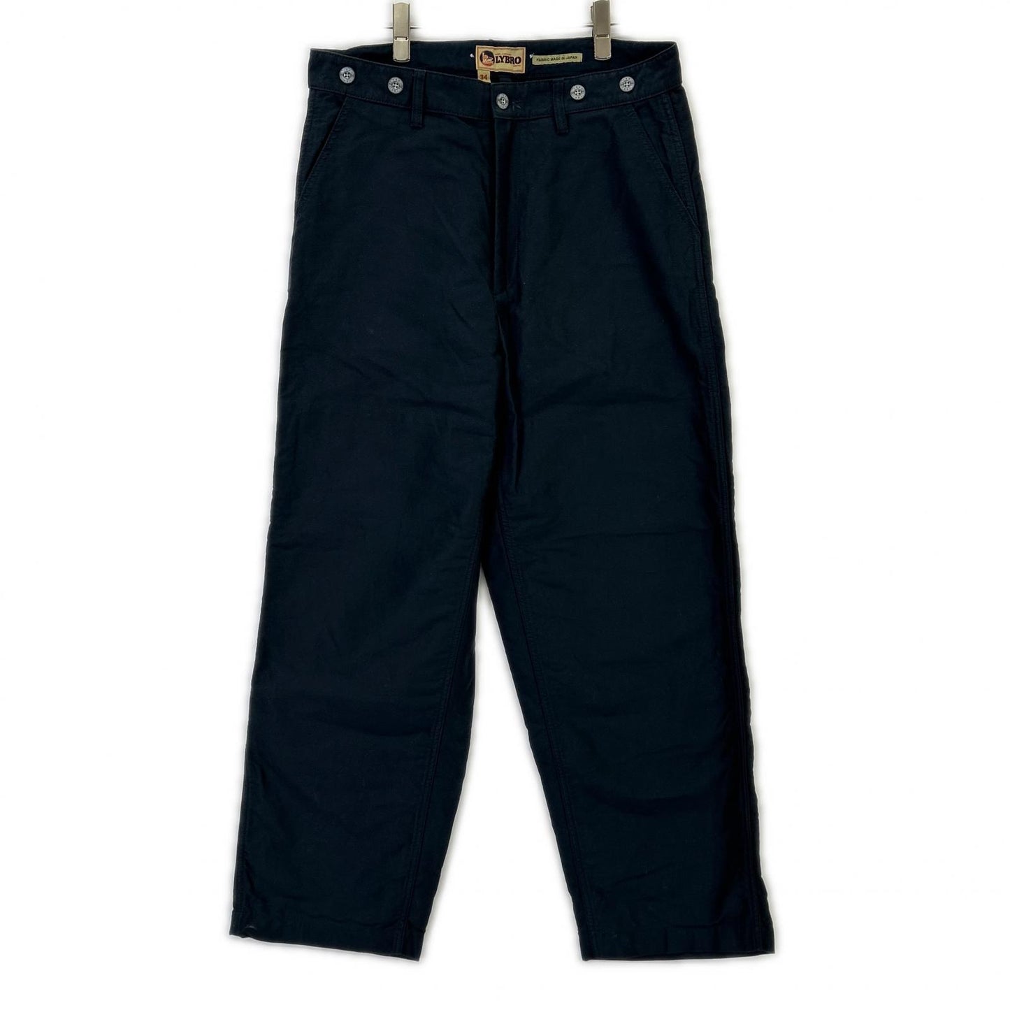 NIGEL CABOURN Lybro Welders Cotton Pants Navy Size 34