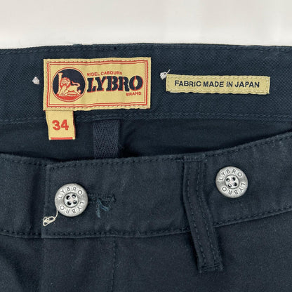 NIGEL CABOURN Lybro Welders Cotton Pants Navy Size 34