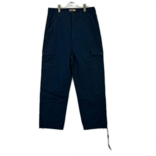 NIGEL CABOURN Piped Cotton Ripstop Pants Navy Size 32