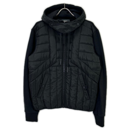 DIESEL Padded Zip-Up Hoodie Jacket Black Size L
