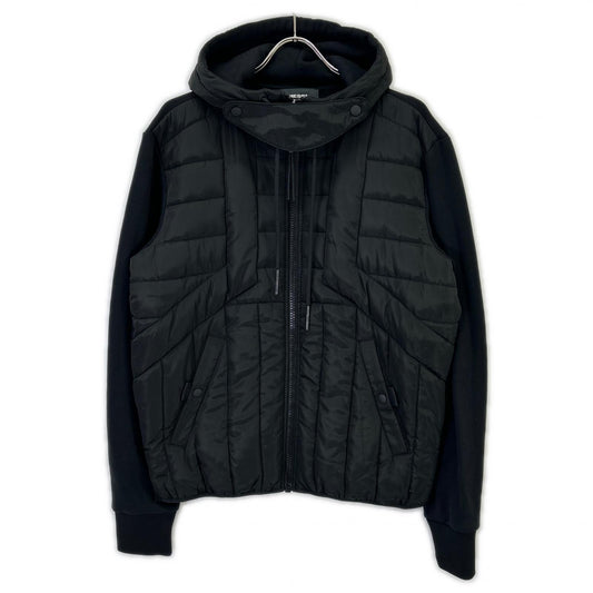 DIESEL Padded Zip-Up Hoodie Jacket Black Size L