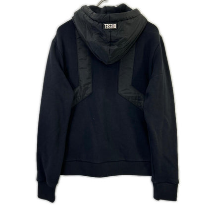 DIESEL Padded Zip-Up Hoodie Jacket Black Size L